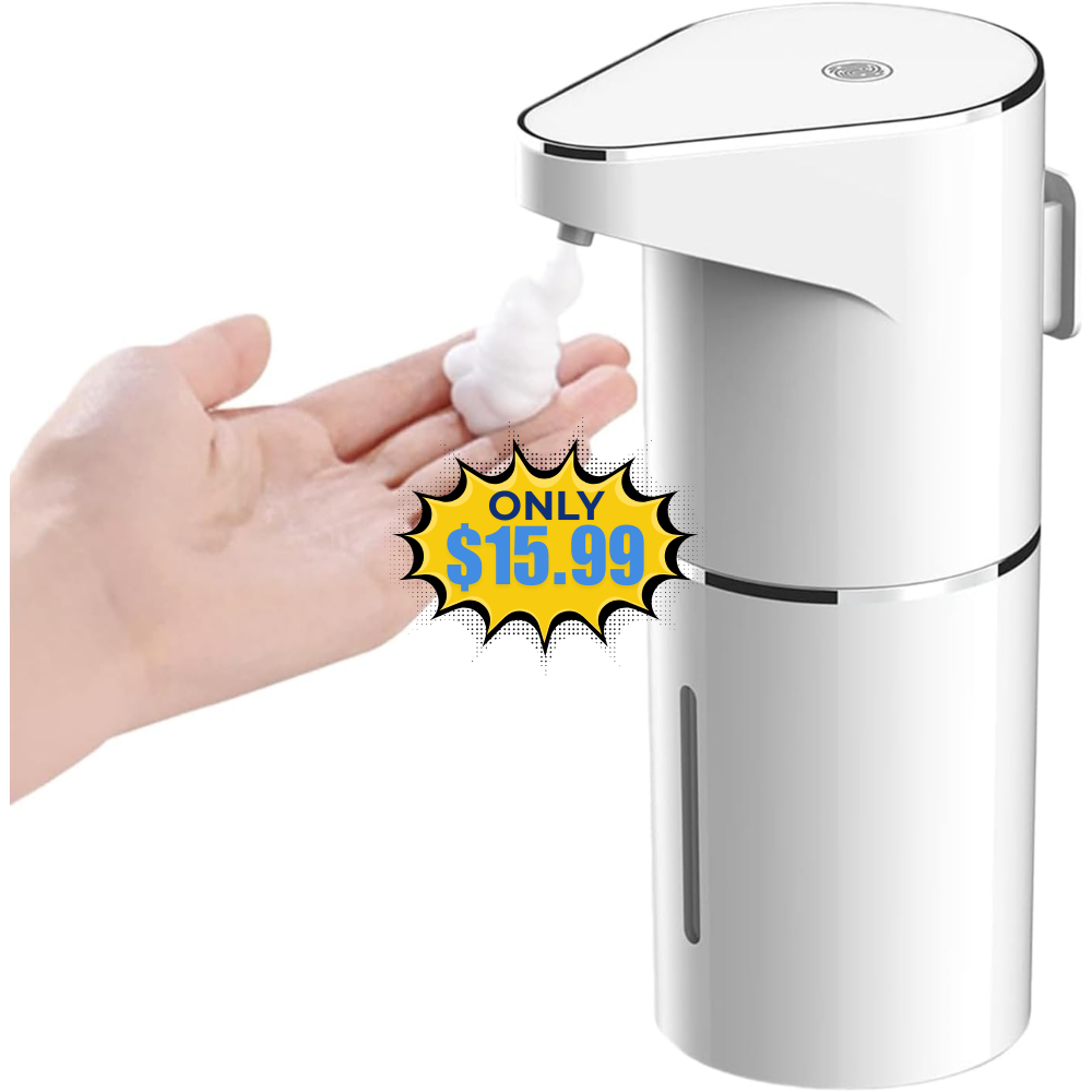 Automatic Sensor-Activated Foam Soap Dispenser Promo: Use TJOB5TPM
