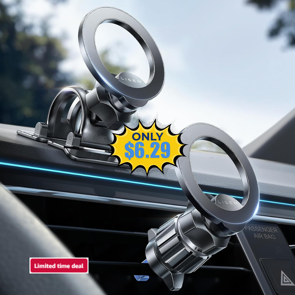 LISEN Magnetic Phone Holder for Car Deal: Save 40%