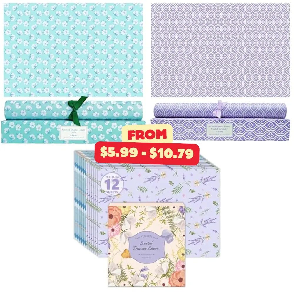 SCENTORINI Scented Drawer Liners Deal: Use promo code Z392QAYI