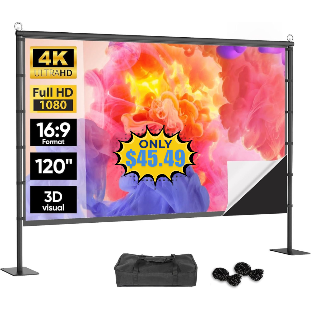 Outdoor Projector Screen Deal with Black Backing