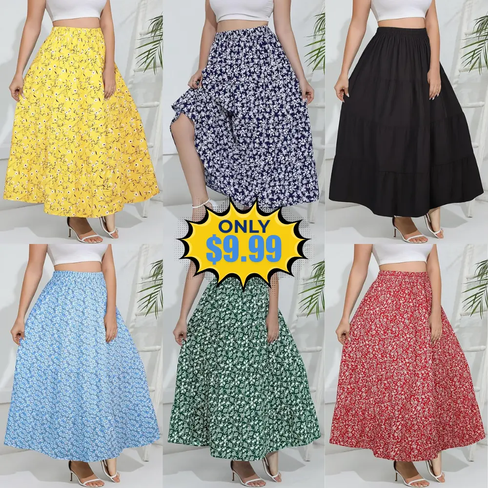Younrui Women’s Long Maxi Plus Size Skirt Deal: Save 26%