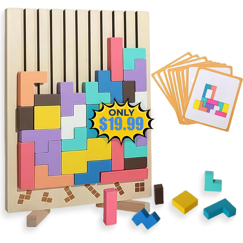 Wooden Block Stacking Puzzle Toy Deal: Save 31%