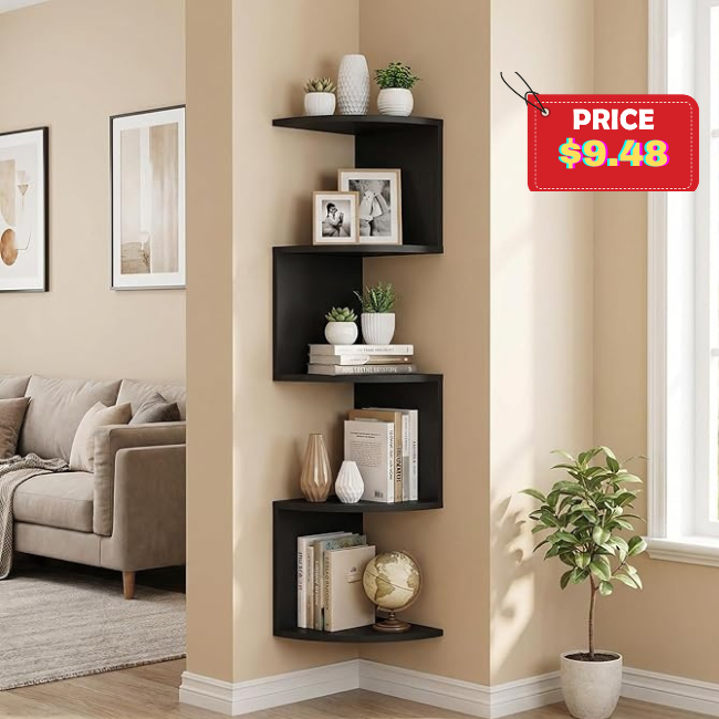 No-Drill Corner Shelf Wall Mount Deal: Save 50%