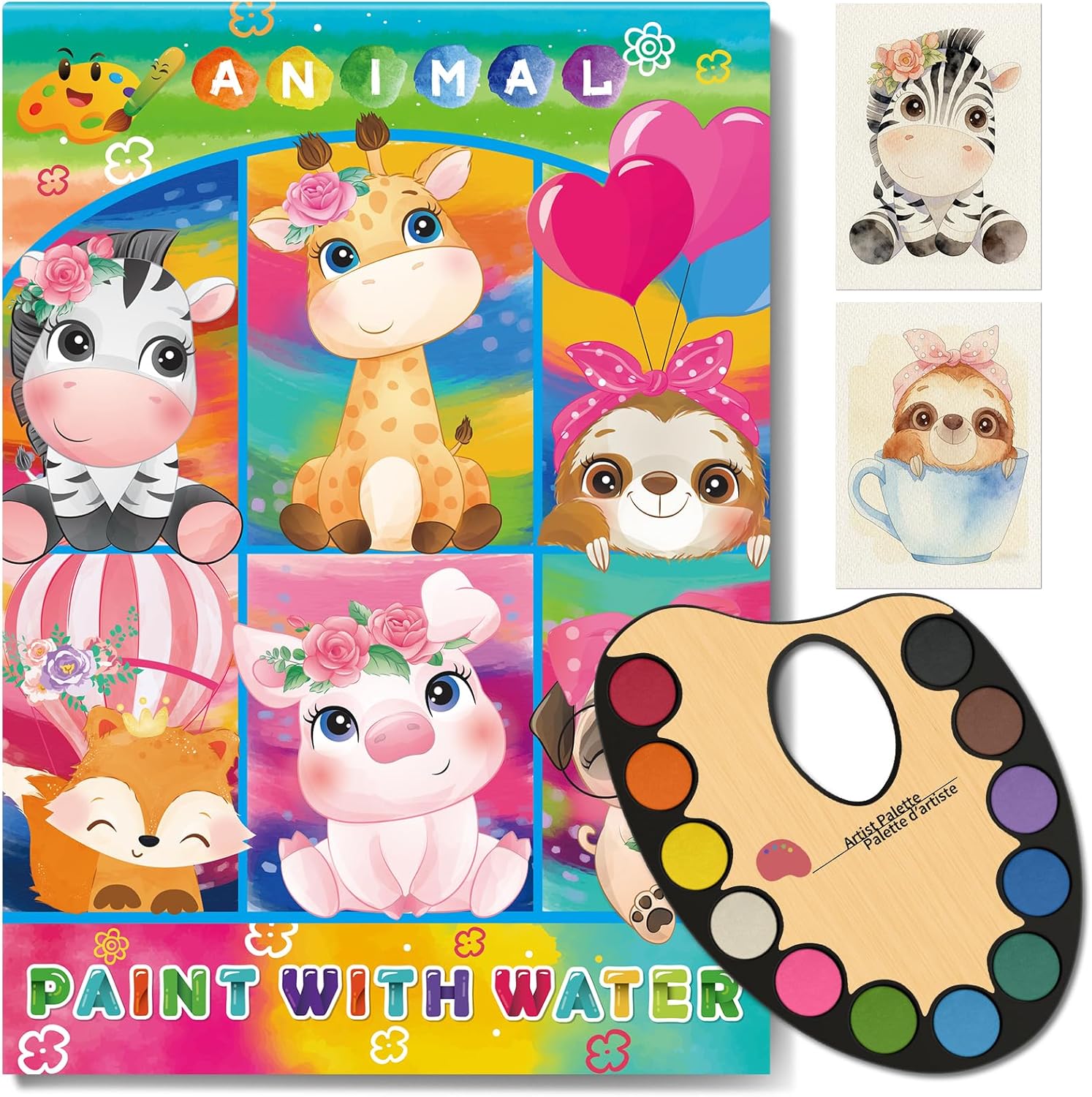 Elfew Paint with Water No Bleed Watercolor Painting Book Deal