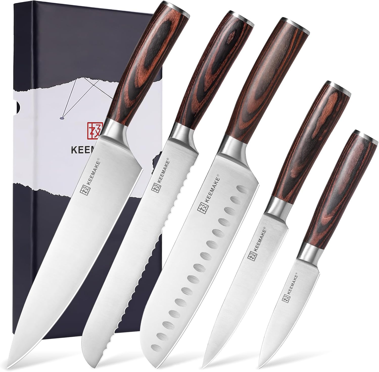 KEEMAKE Kitchen Knife Set of 5 – Kitchen Only $79.99 at Amazon