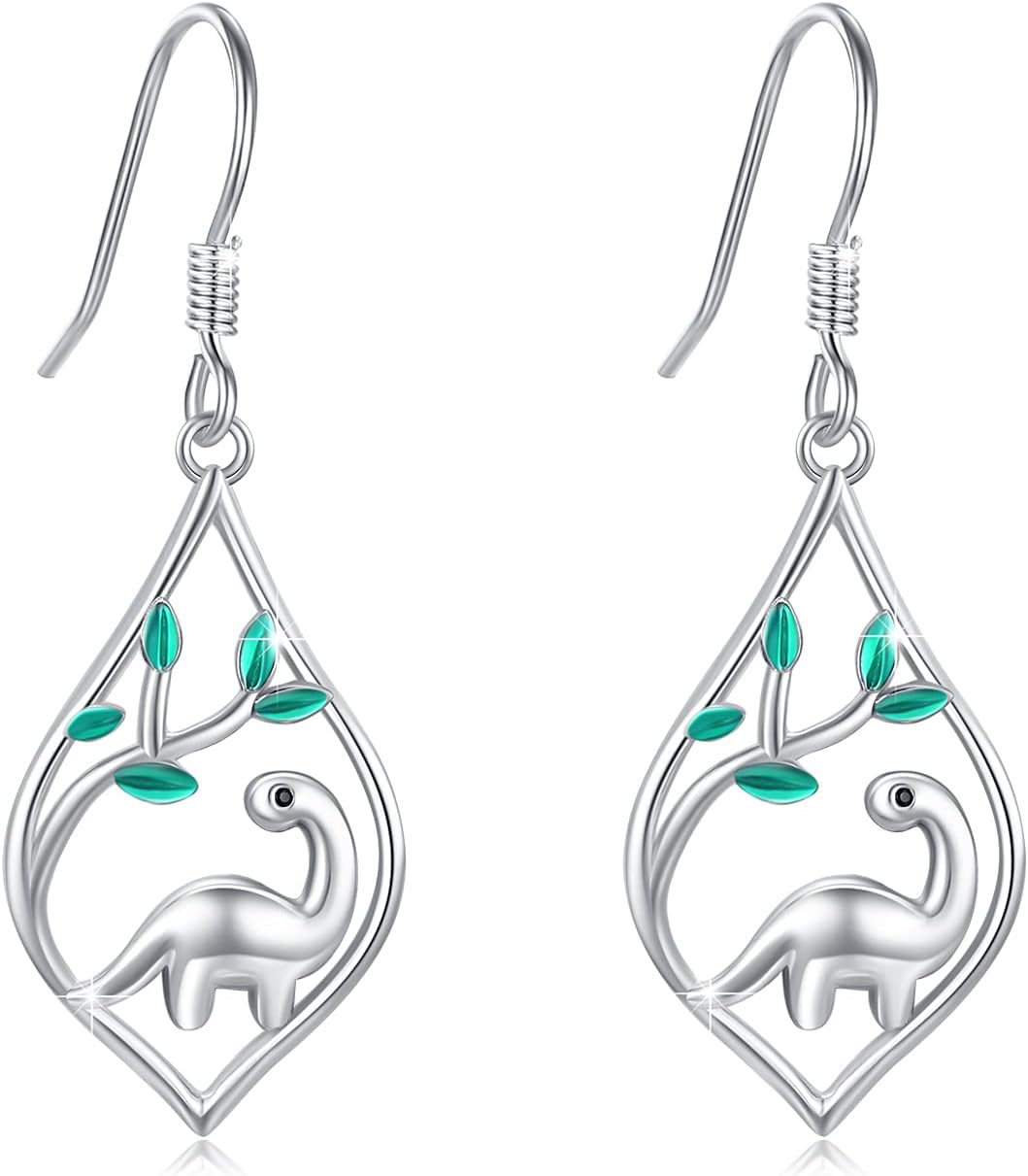 TUGHRA Dinosaur Earrings for Women 925 Sterling Silver Cute  deal at Amazon