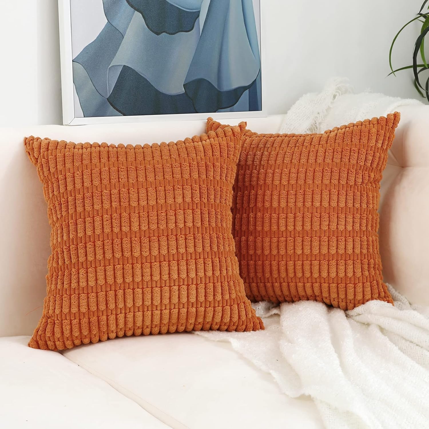 sykting Orange Throw Pillow Covers 20×20 inch Only $14.89 at Amazon