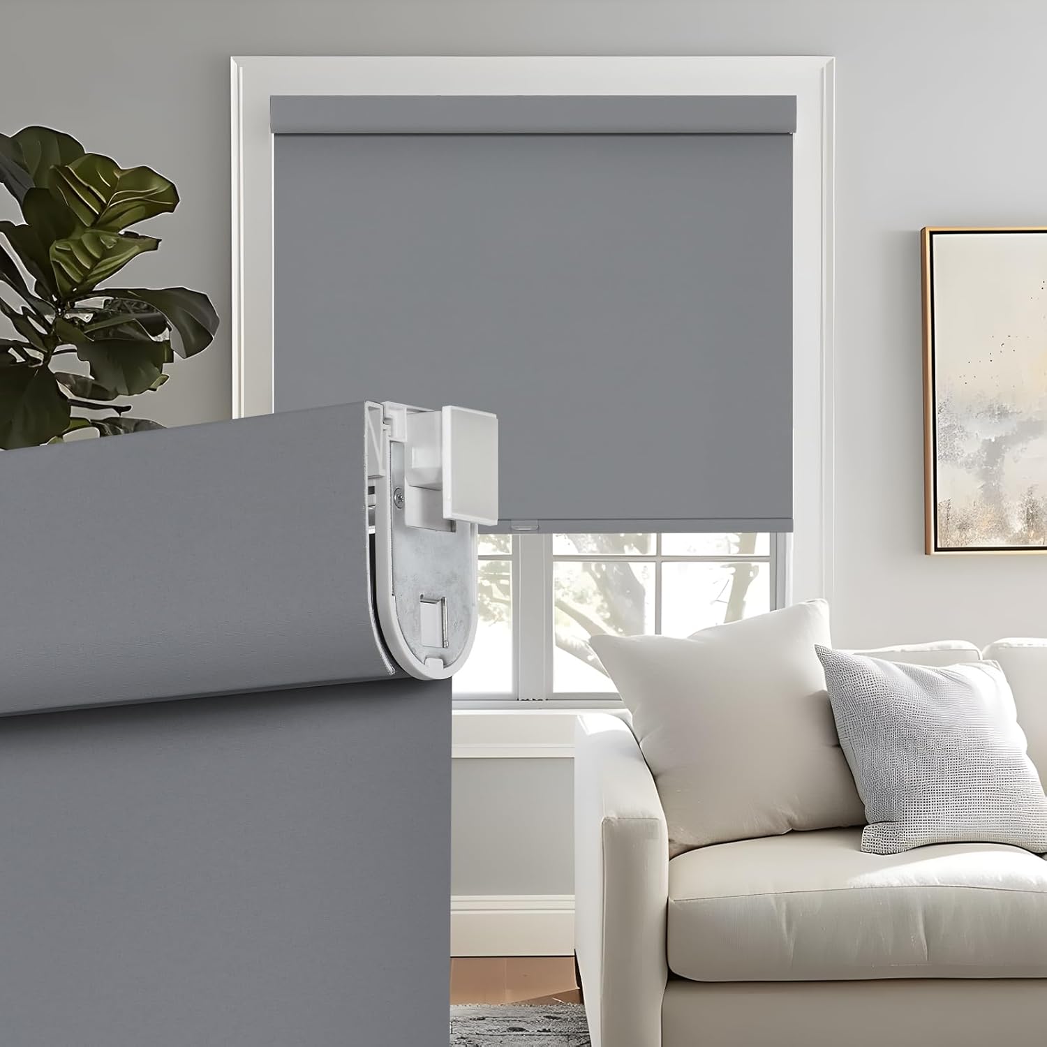 Persilux No Drill Roller Shades for Windows Blackout Shades, deal at Amazon
