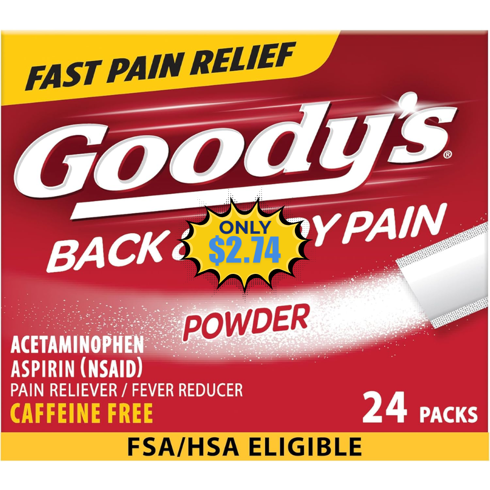 Goody’s Back and Body Pain Relief Powder 24 ct Deal: Save 59%