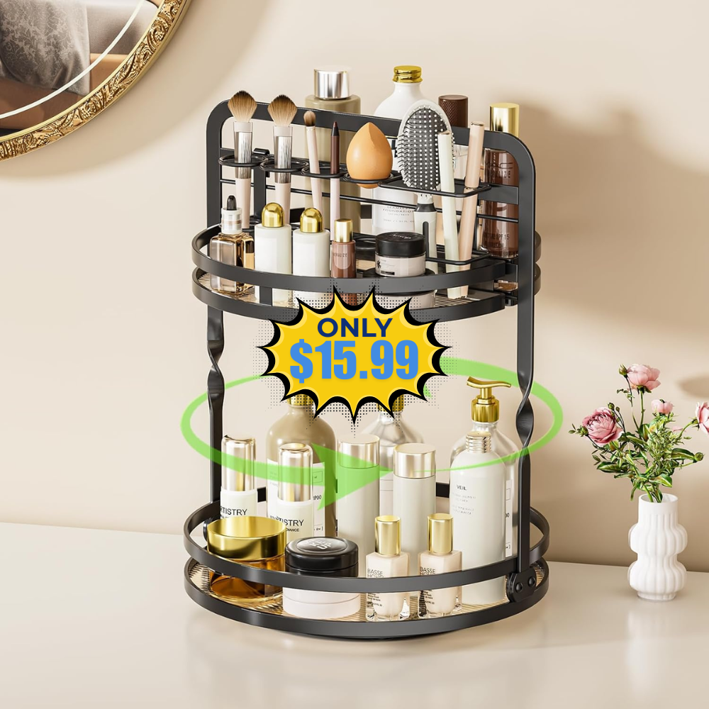 360° Rotating Makeup Organizer Deal: Save 36%