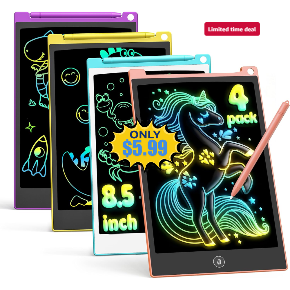 TECJOE 4 Pack LCD Writing Tablet Deal: Save 33%