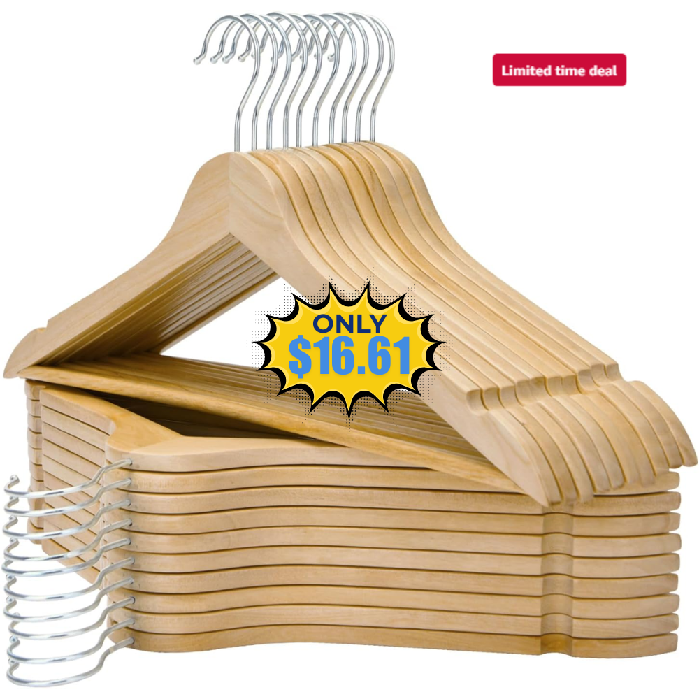 FairyHaus Wooden Hangers Deal: Save 30%