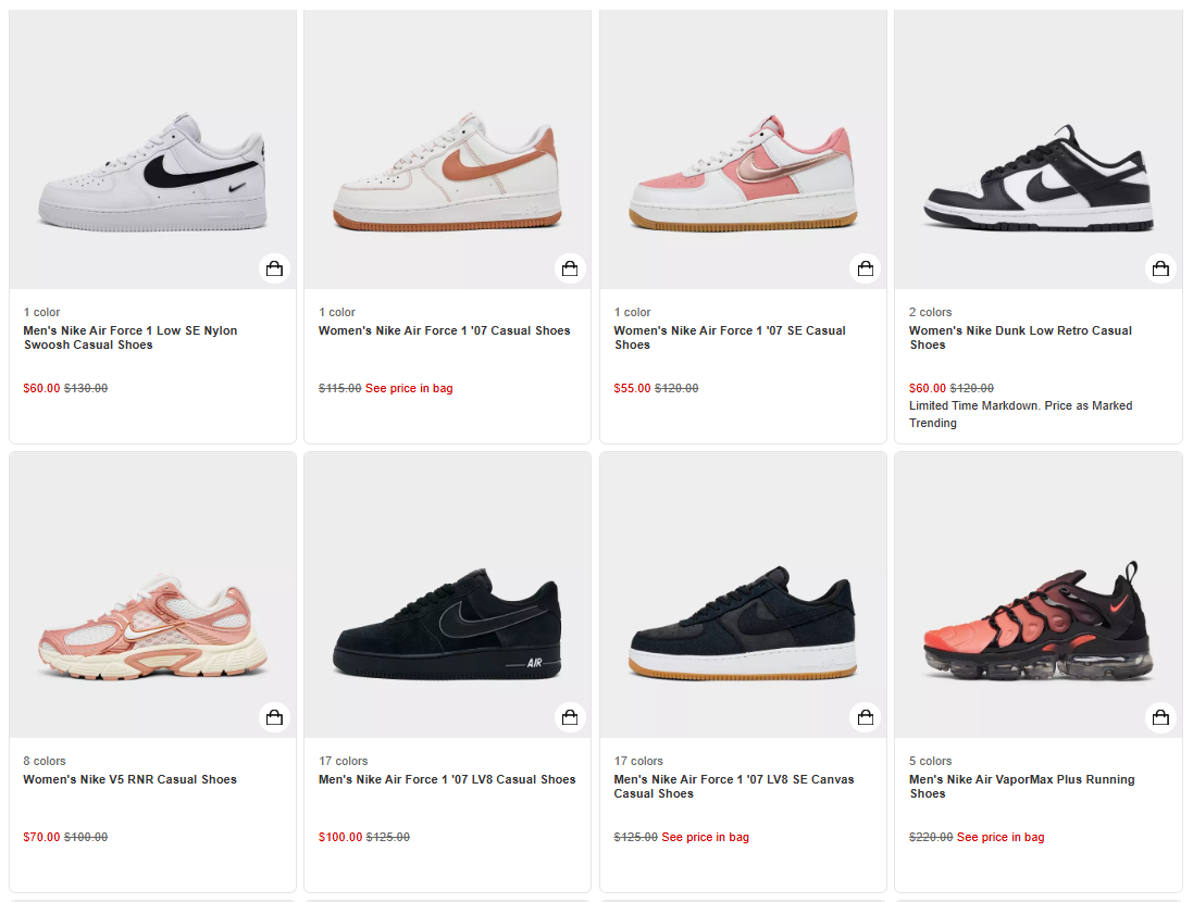 Nike New Markdowns Shoes Sale at Finish Line: Save Up to 50%