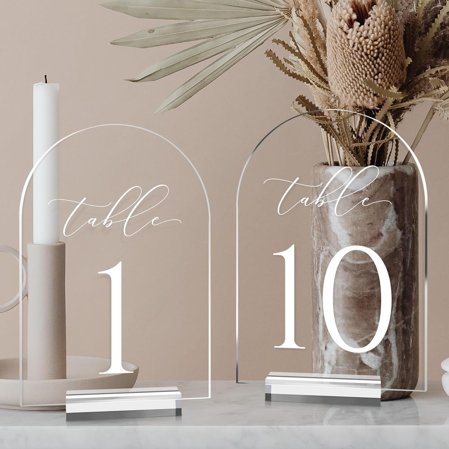 JINMURY Clear Arch Table Numbers for Wedding Only $27.99 at Amazon