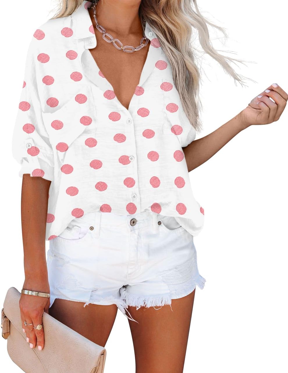Diosun Womens Button Down Shirts Only $24.64 (Reg. $24.64) at Amazon