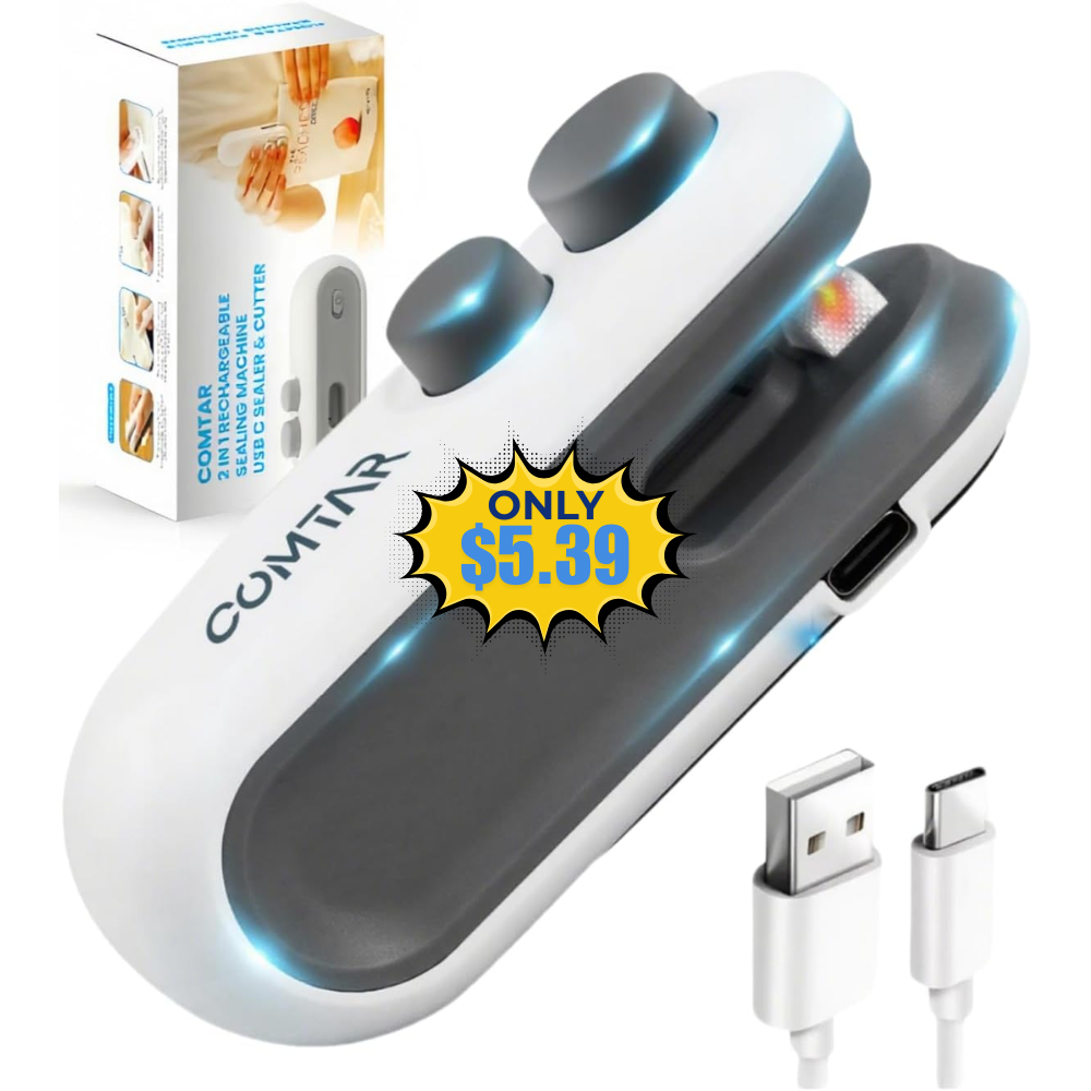 2 In 1 Rechargeable Vacuum Sealer Bag Deal: Use Promo Code NU87EDW6