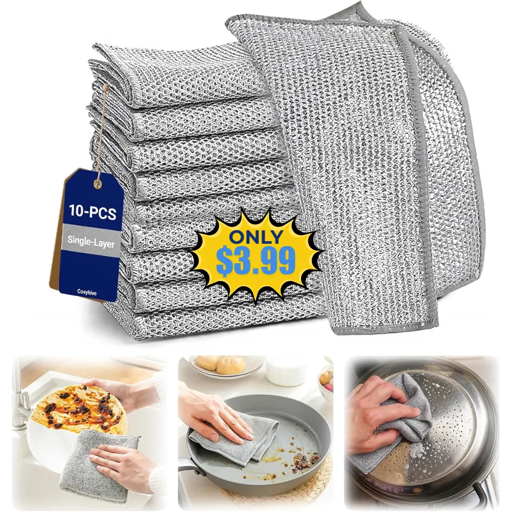 Non-Scratch Wire Dish Cloth 10PCS Deal