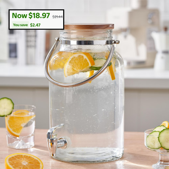 Glass Beverage Dispenser Deal: Save $2.47 at Walmart