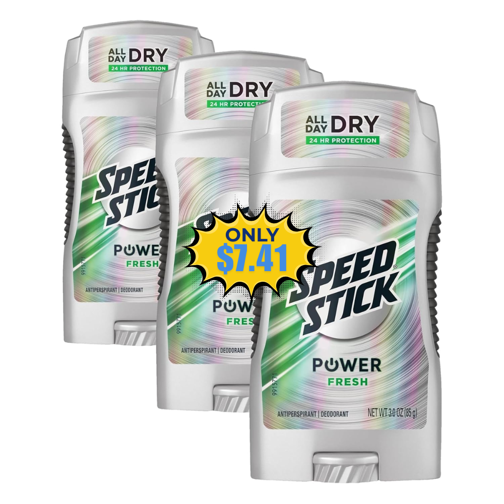 Speed Stick Antiperspirant/Deodorant 3 Pack Deal: Save 44%