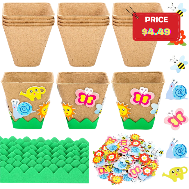 15 Pack Garden Paper Pot Craft Kit Deal: Save 50%