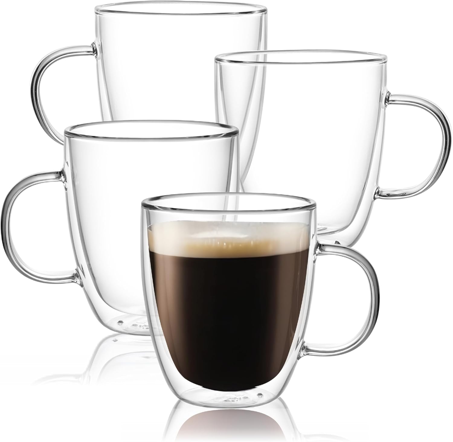 CNGLASS Large Glass Coffee Mugs 17oz,Double Walled Insulated deal at Amazon