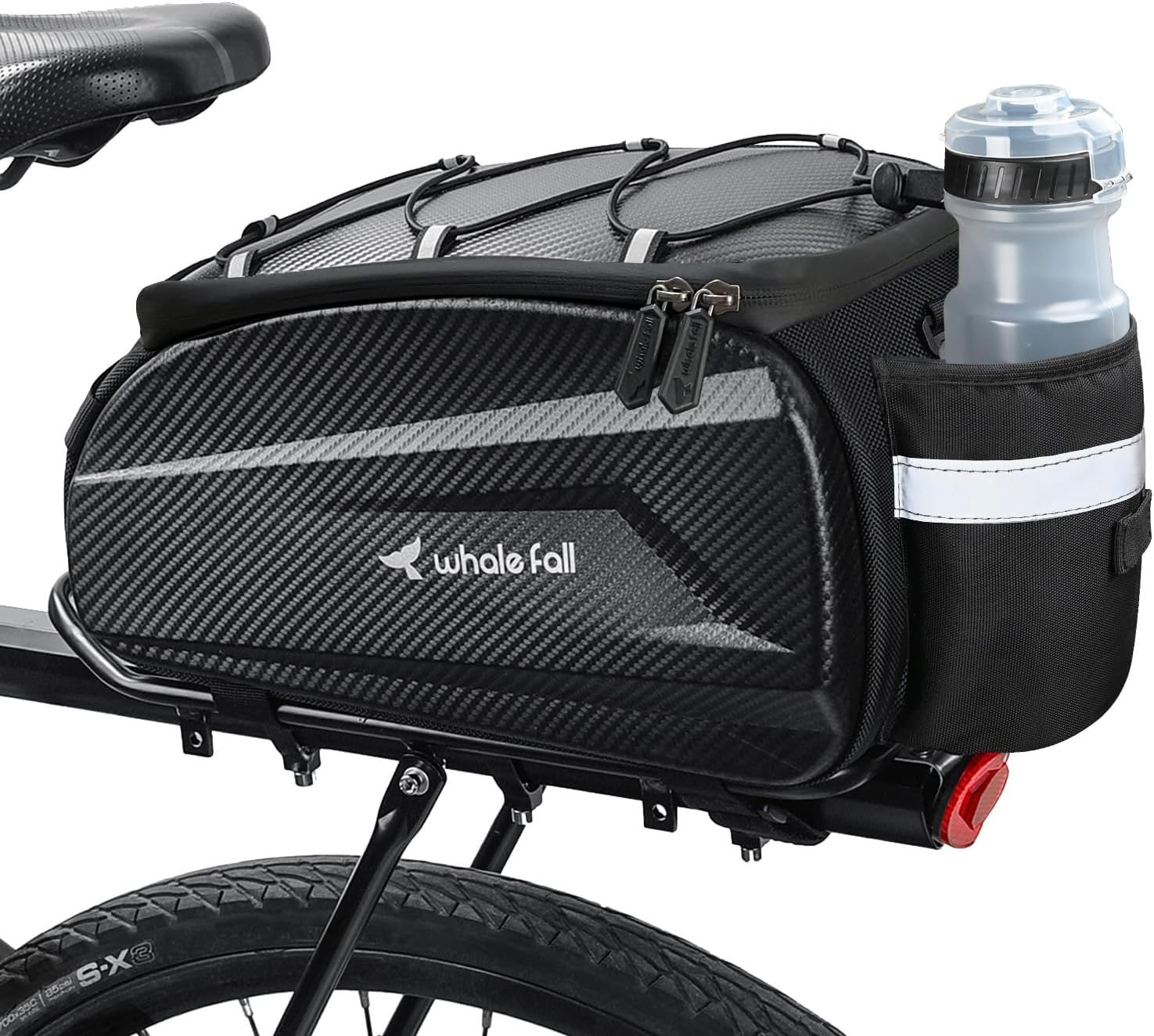 whale fall 10L Bike Rack Bag – Hard Shell Waterproof Rear Tr deal at Amazon