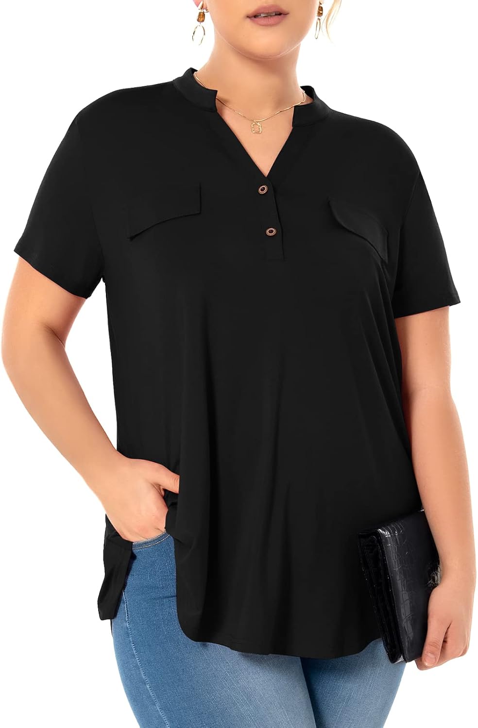 MONNURO Womens Plus Size Tunics Only $18.99 (Reg. $18.99) at Amazon