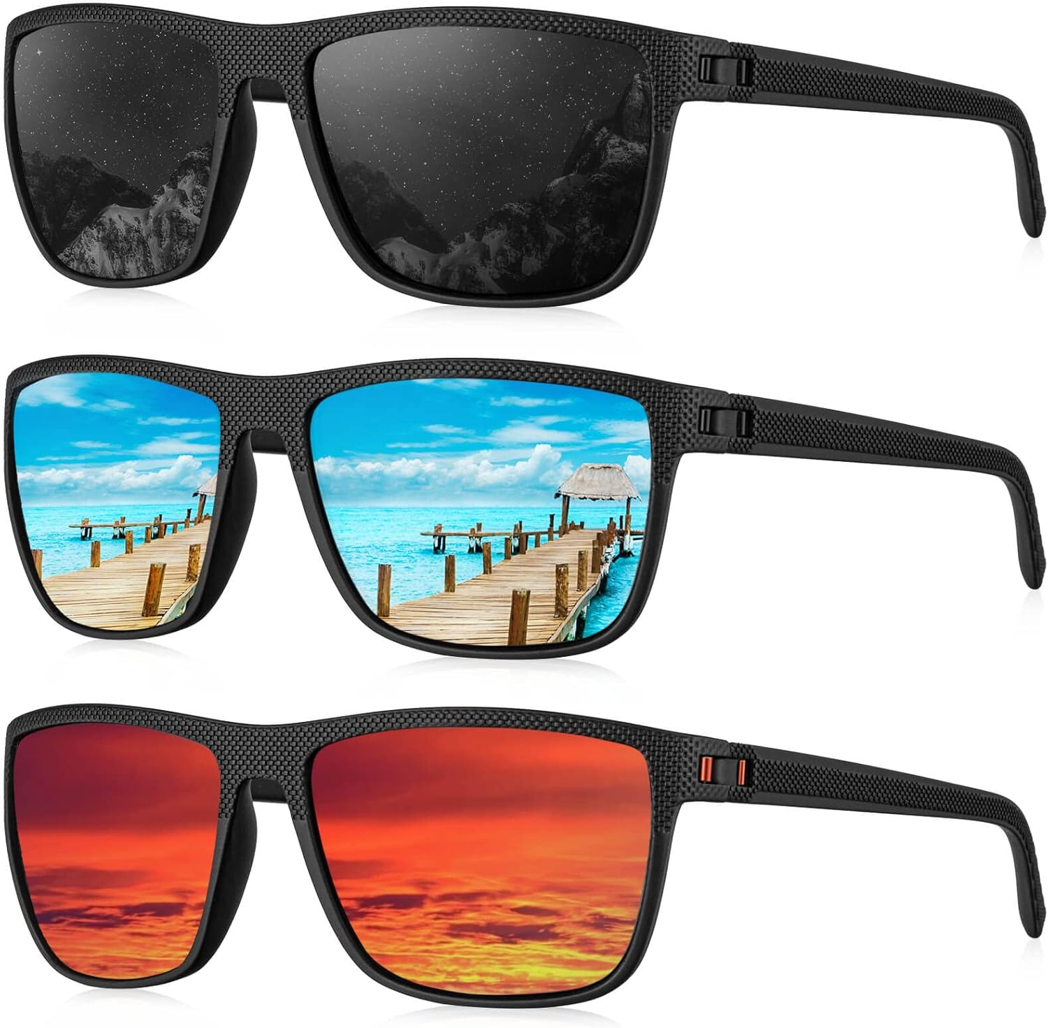 Polarized Sunglasses 3-Pack for Only $19.99 at Amazon