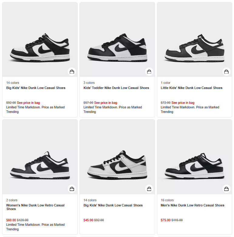 Nike Dunk Low Casual Shoes Sale: Save 50% at Finish Line