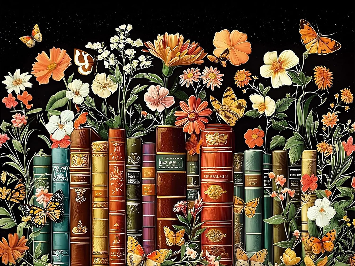 mrpwnle Book Diamond Art Kits for Adults, Vintage Book Flowe deal at Amazon