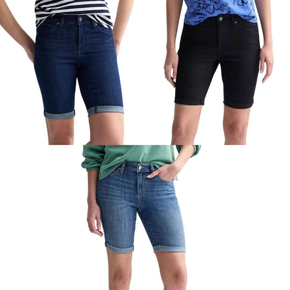 Women’s Sonoma Goods For Life Roll Cuff Bermuda Shorts Deal: Save 28% at Kohl’s