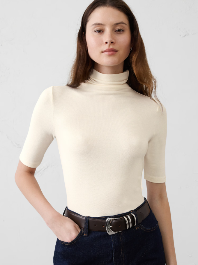 Soft Luxe Turtleneck Top Deal: Save 50% at Banana Republic Factory