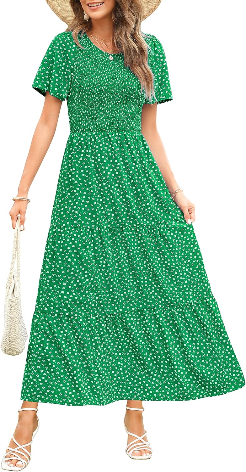 Maggeer 2024 Summer Spring Flowy Casual Maternity Floral Tie deal at Amazon