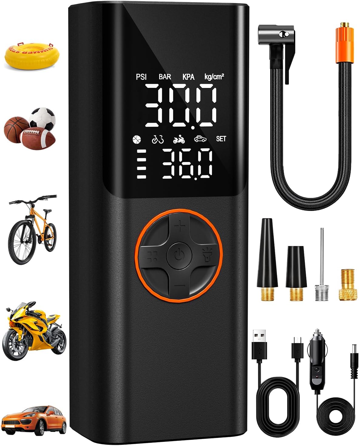 AIRSURE Tire Inflator Portable Air Compressor, 150PSI Cordle deal at Amazon