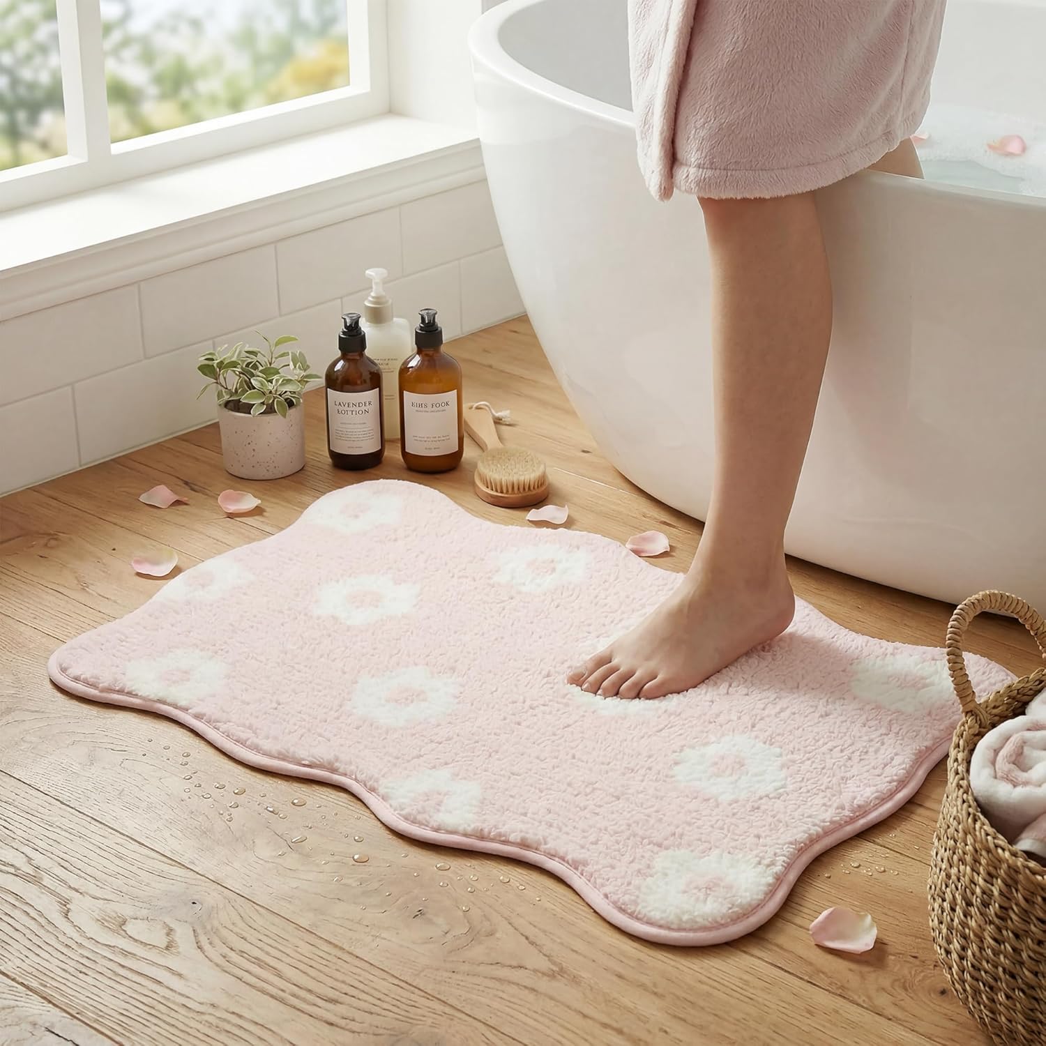 GRANNY SAYS Cute Floral Bathroom Rugs 16" x 24",Non-Slip Flo deal at Amazon