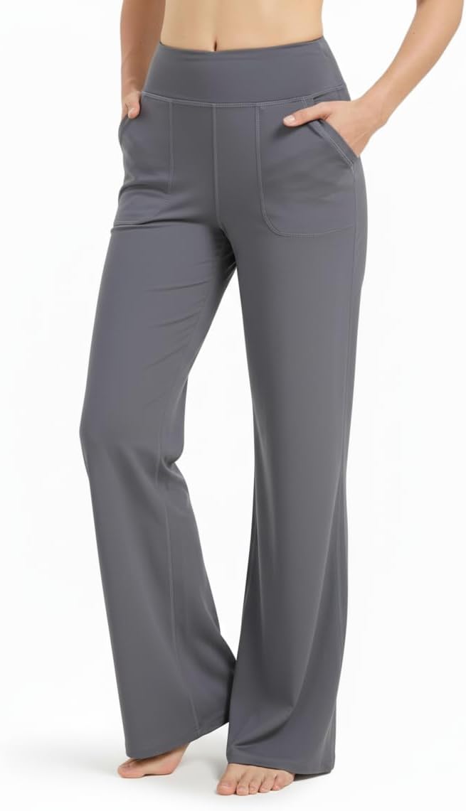 Zylioo 34"/32" Inseam Women Long Wide Leg Pants Tall Yoga Tr deal at Amazon