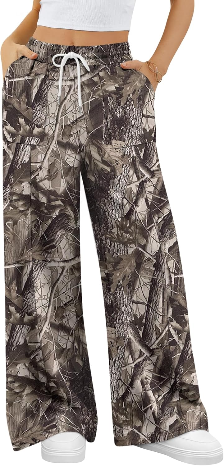 ALIMASHA Womens Wide Leg Sweatpants Baggy Loose Fall Barrel  deal at Amazon