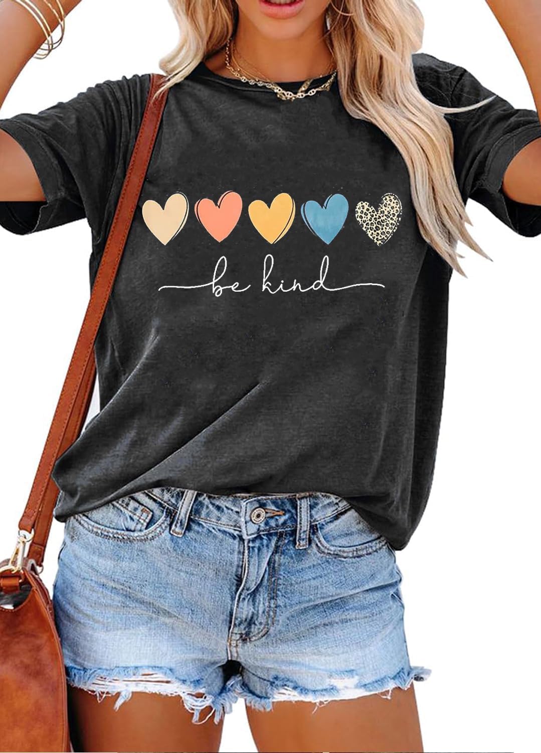 YEXIPO Womens Graphic Tees Short Sleeve Summer Tops Funny Le deal at Amazon