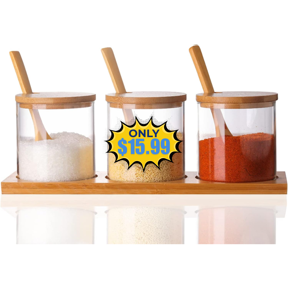 Lawei Set of 3 Condiment Jar Deal