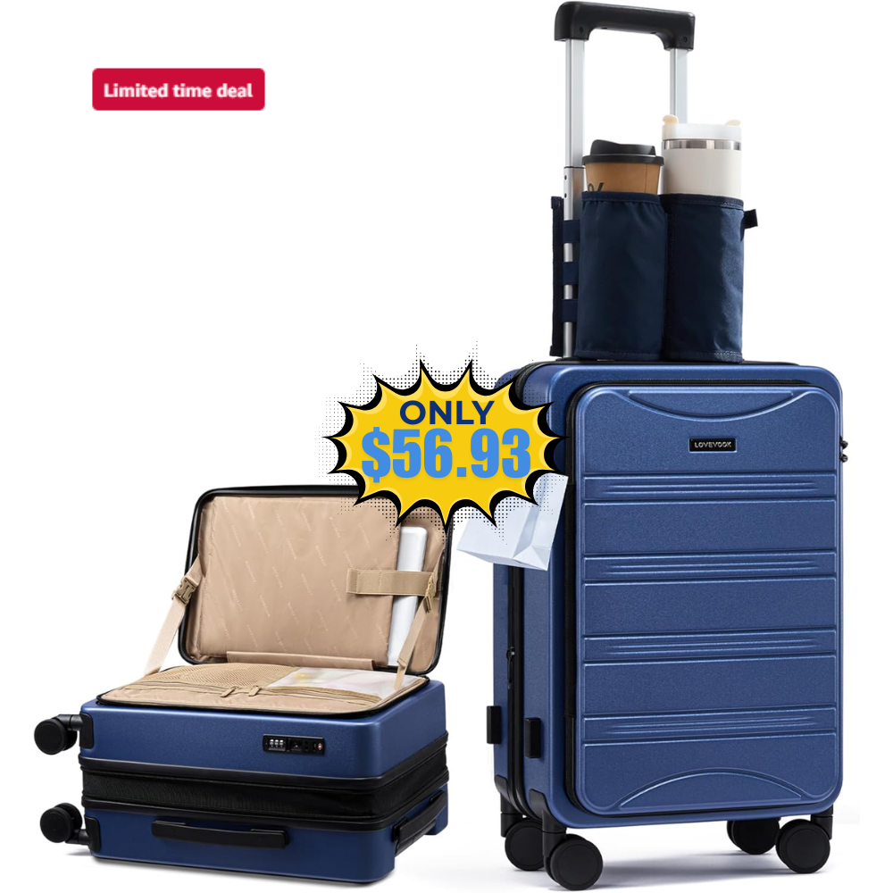 LOVEVOOK Carry On Luggage 20 Inch Deal: Save 51%