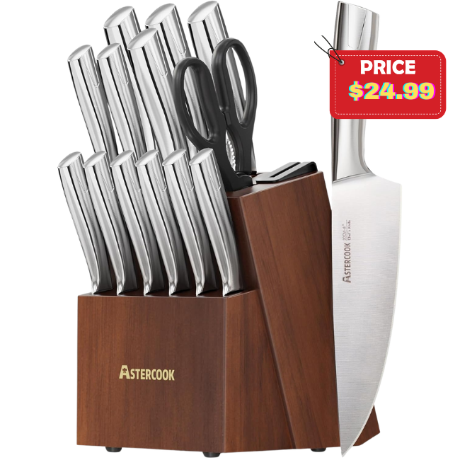 Kitchen Knives Set Deal: Save 50% with Promo Code