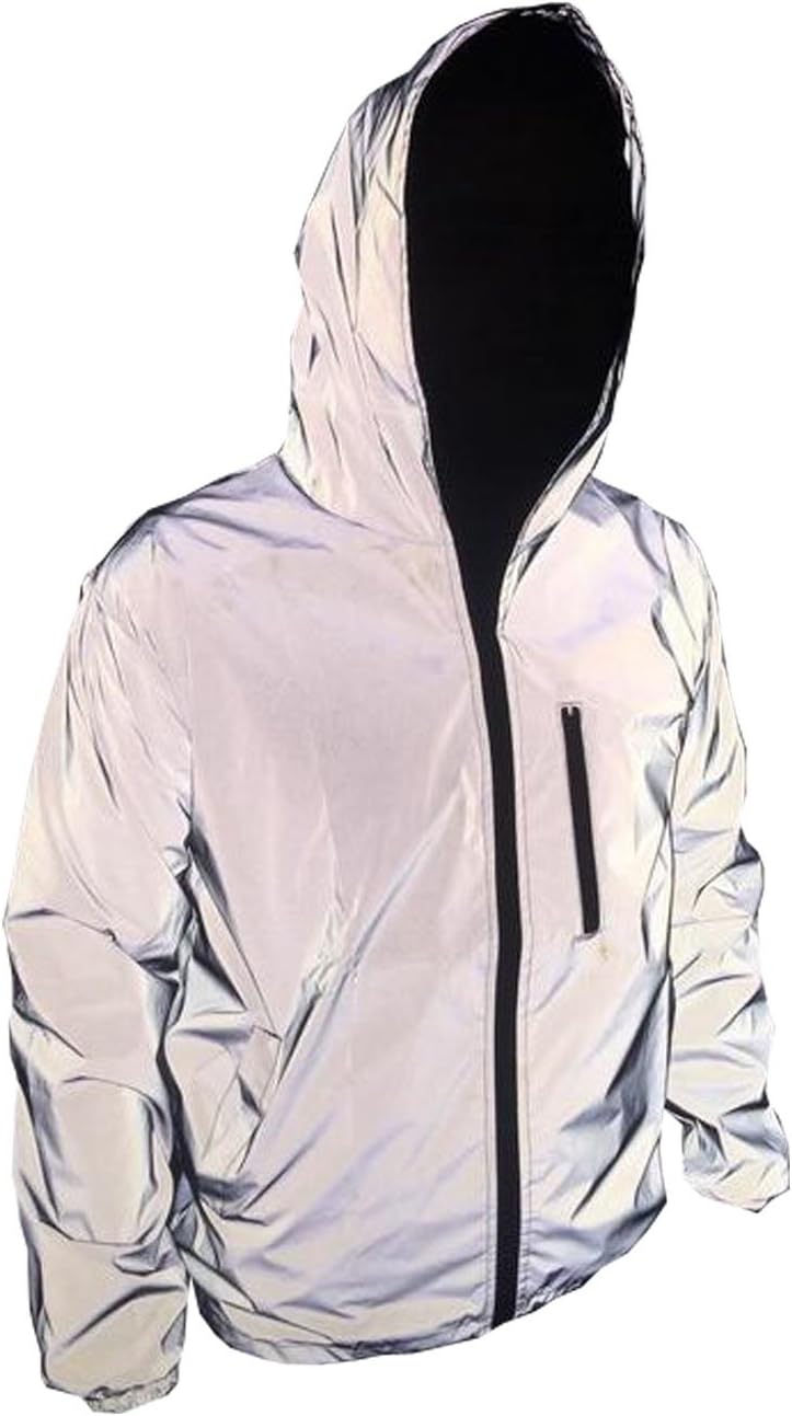 TR Mens 3M Super Bright Reflective Jacket Coat, Grey, Medium deal at Amazon