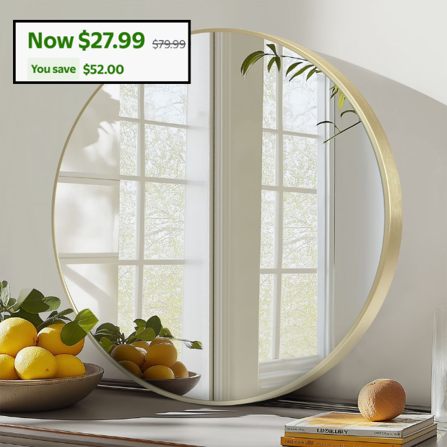 Wall Round Mirror Deal at Walmart: Save $52