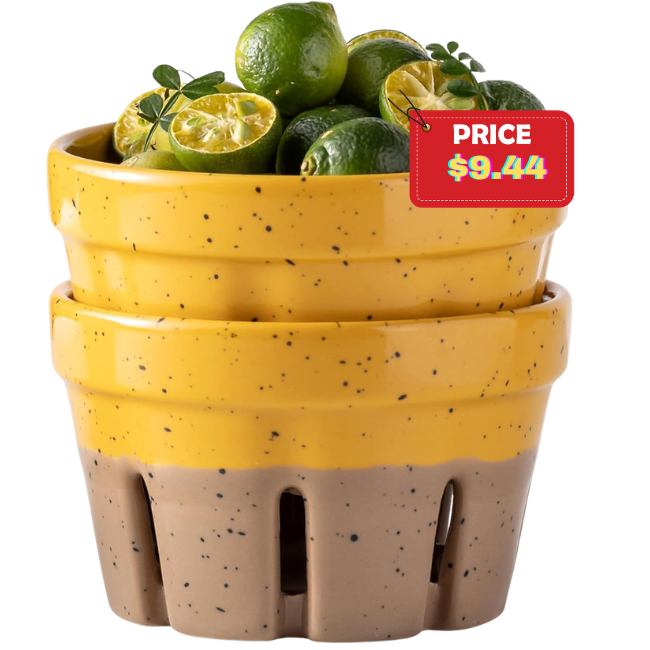 Ceramic Berry Basket Set of 2 Sale: Save 65%
