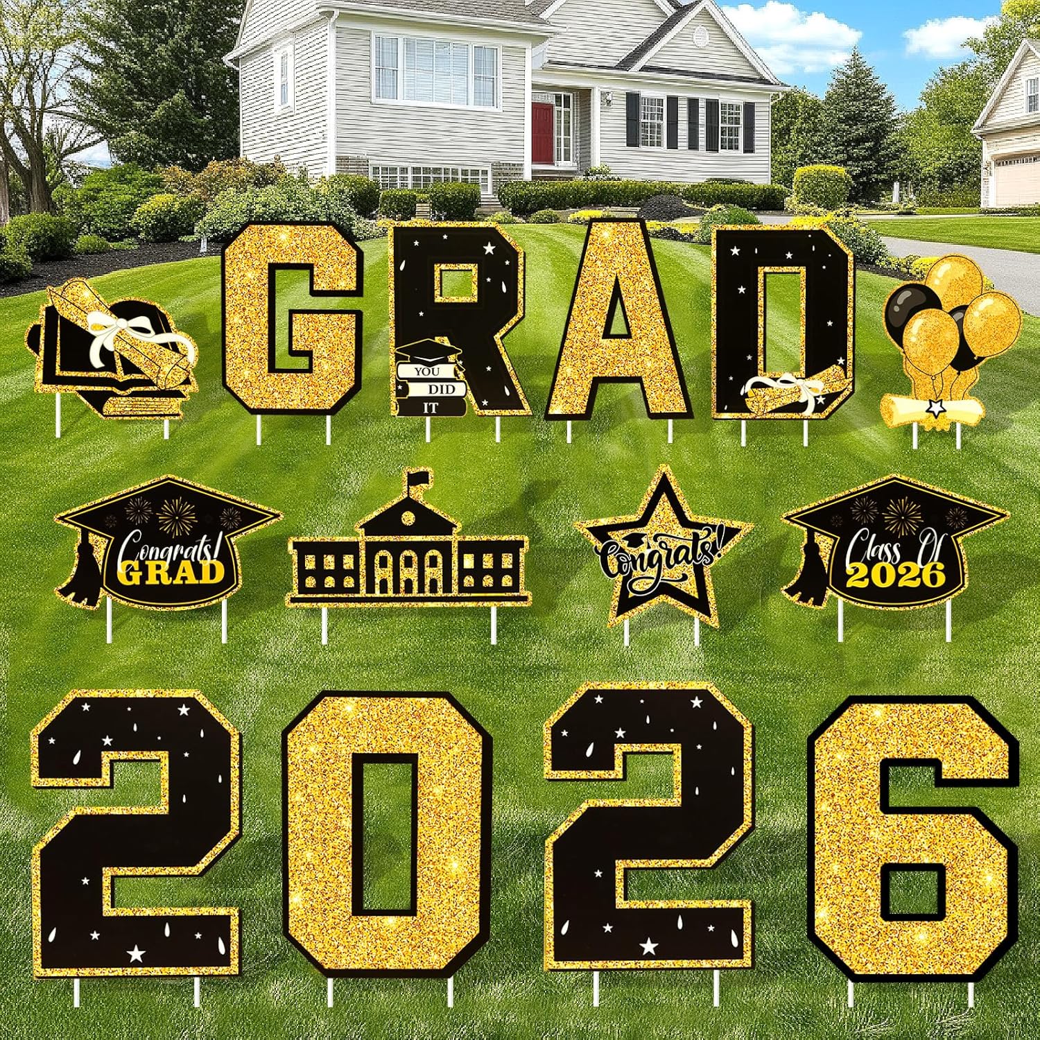 14 PCS Graduation Yard Signs Only $16.99 (Reg. $31.99) at Amazon