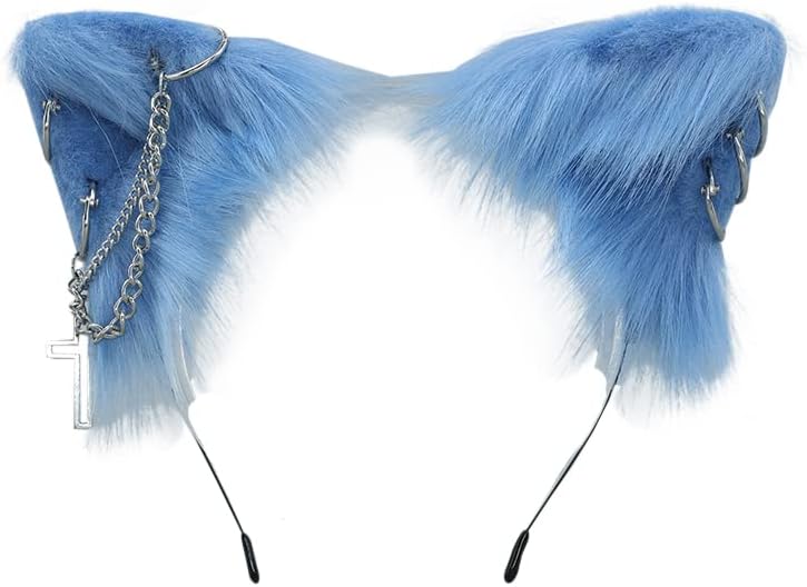 VIGVAN Cat Cosplay Ears Accessories Punk Gothic Cross Cat Ea deal at Amazon
