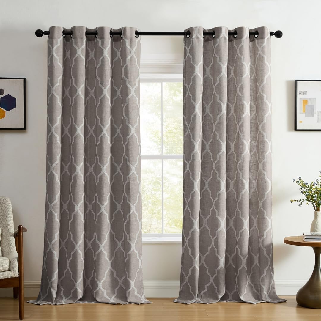 Elrene Home Fashions Medalia Grommet Top Light Filtering Tre deal at Amazon