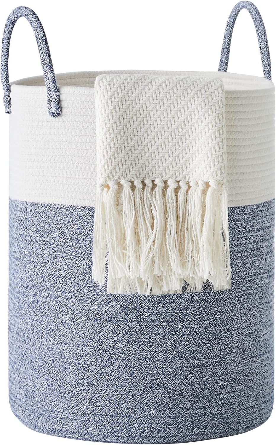 Cotton Rope Laundry Hamper by YOUDENOVA, 58L - Woven Collaps deal at Amazon