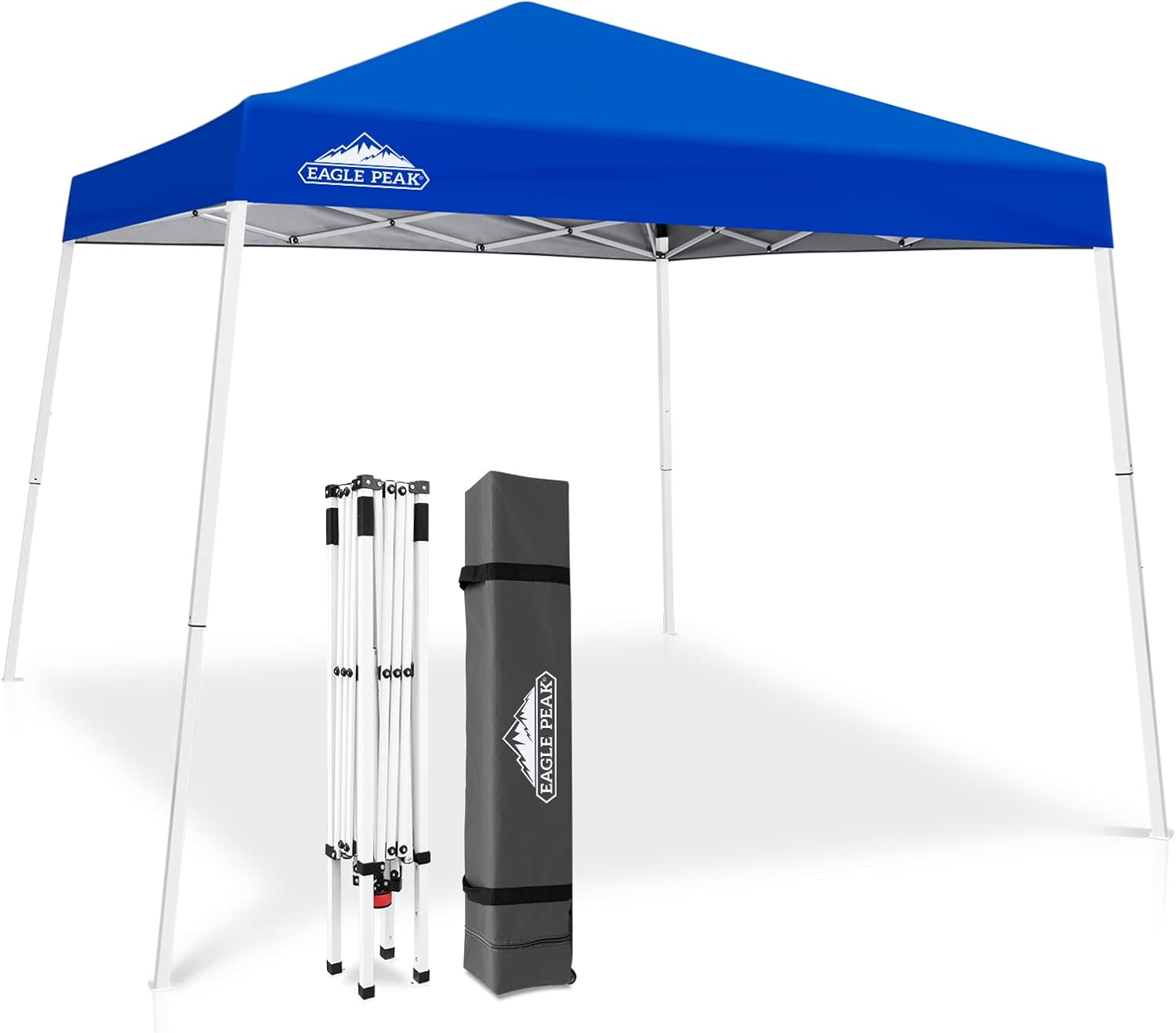 EAGLE PEAK 10x10 Slant Leg Pop-up Canopy Tent Easy One Perso deal at Amazon
