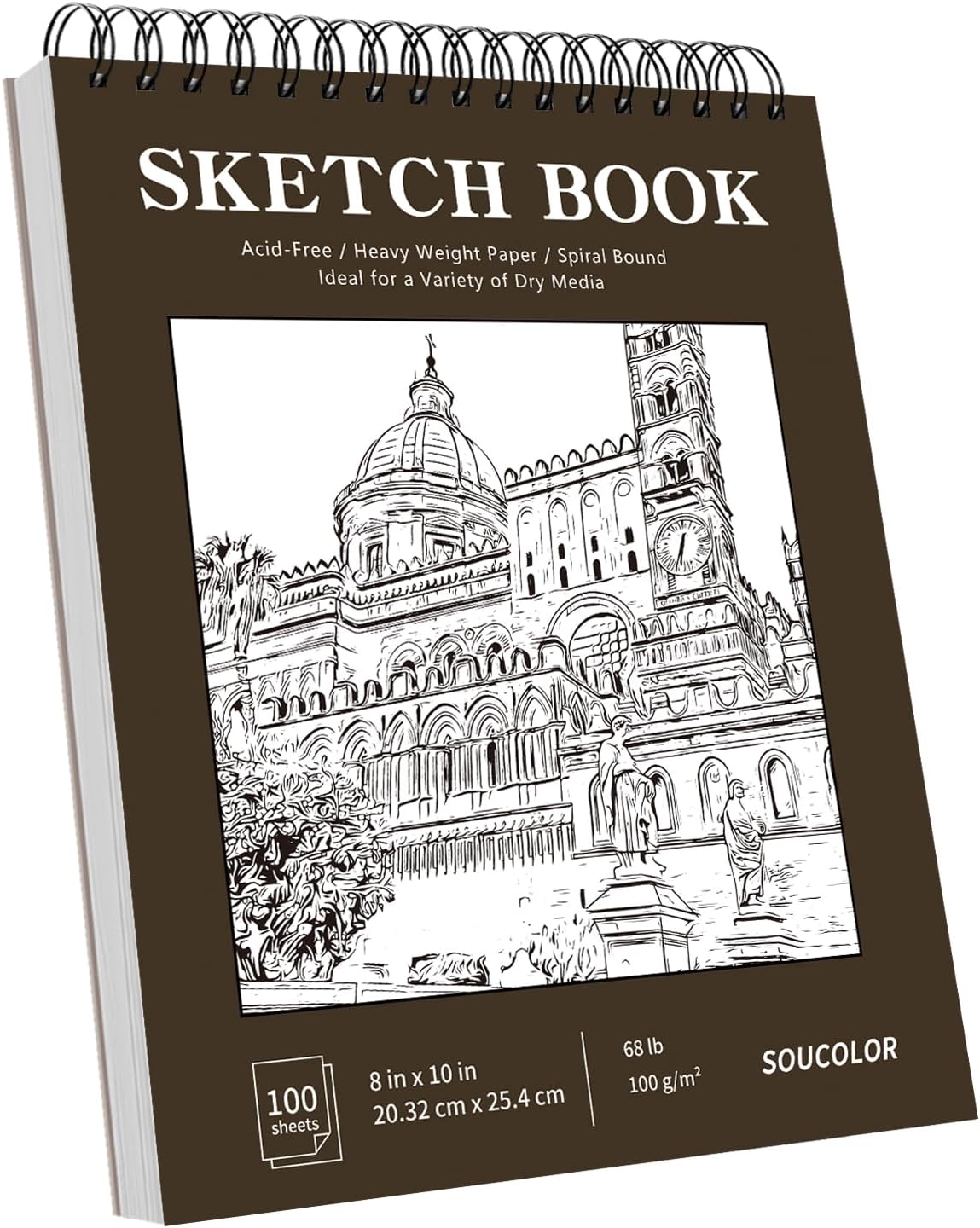 Soucolor 8" x 10" Sketch Book, 100 Sheets 8 x 10 Sketchbook, deal at Amazon